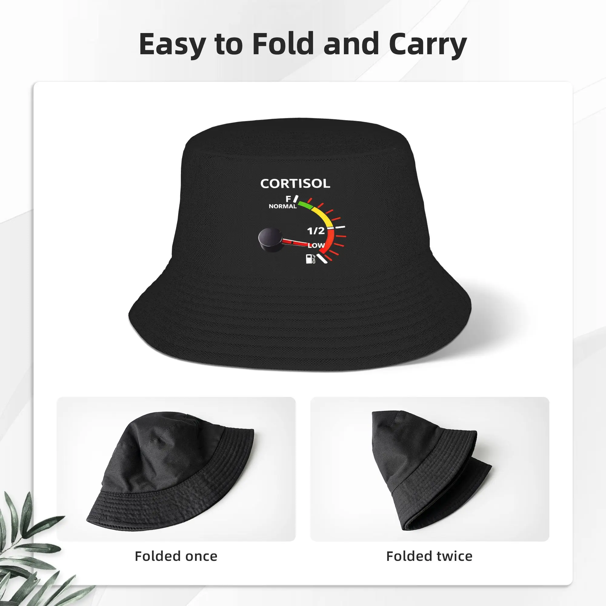 Unisex Low Cortisol Levels  Bucket Hat  Foldable Fisherman Hats Summer Fashion Hunting Caps Outdoor Custom Sun Hat