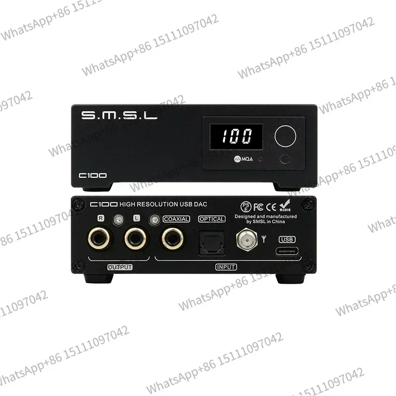C100 MQA USB DAC Decoder AK4493S chip XMOS XU316 DSD512 768KHZ CK-03 Clock Optical coaxial Bluetooth With remote control