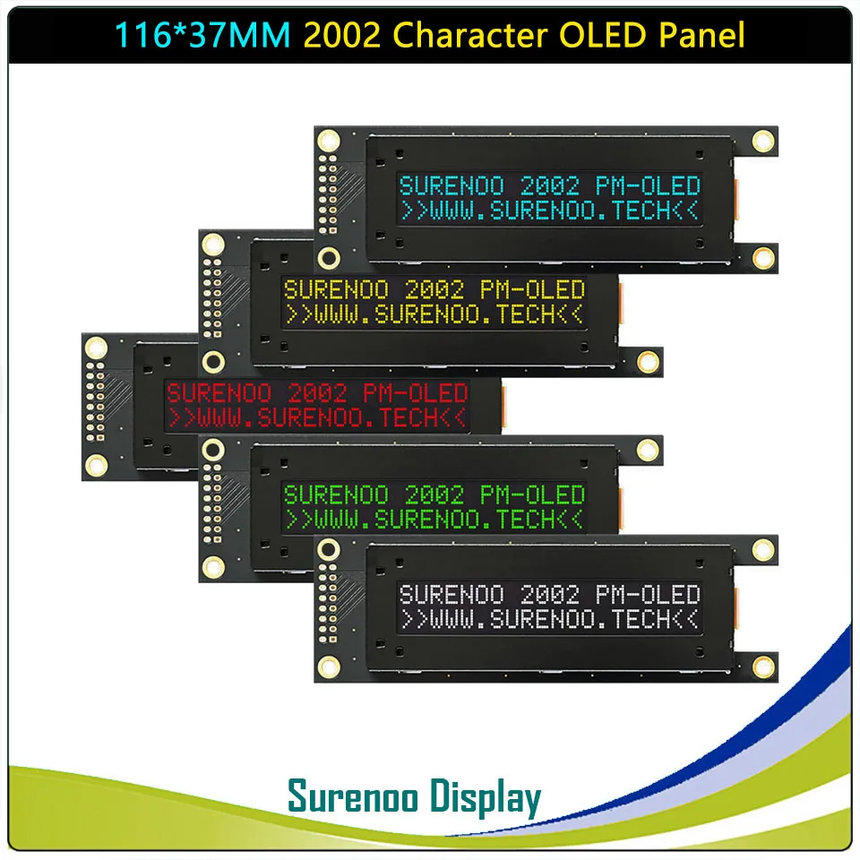 Real OLED Display, 2002 COG Parallel OLED Compatible 202 20*2 Character LCD Module Display LCM Screen US2066 SSD1311