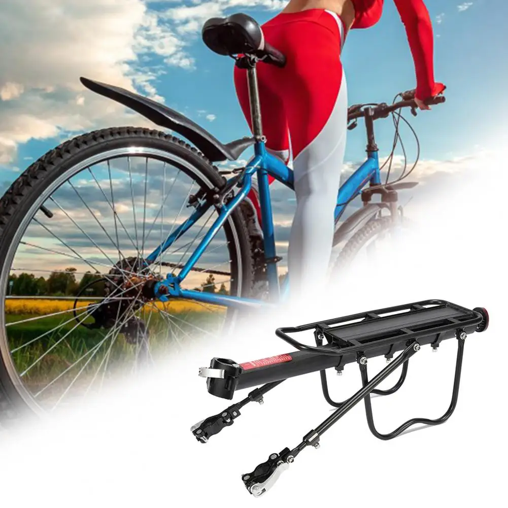 Aluminum Alloy Bike Frame Pannier Bike Rear Reflector Sturdy Quick-release Mountain Bike Pannier Racks Aluminum Alloy for Mtb