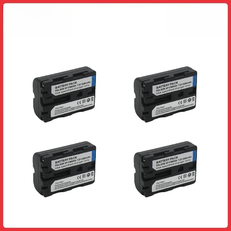 

4Pcs 2200mAh NP-FM500H NP FM500H NPFM500H Camera Battery For Sony A57 A58 A65 A77 A99 A550 A560 A580 Battery L50