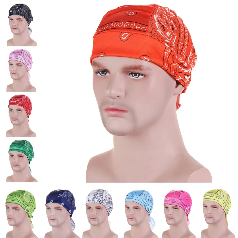 Cycling Pirate Bandana Men Women Headwrap Bike Headband Headcloth Breathable Headband Beanie Hip-hop Turban Head Scarf Head Wrap