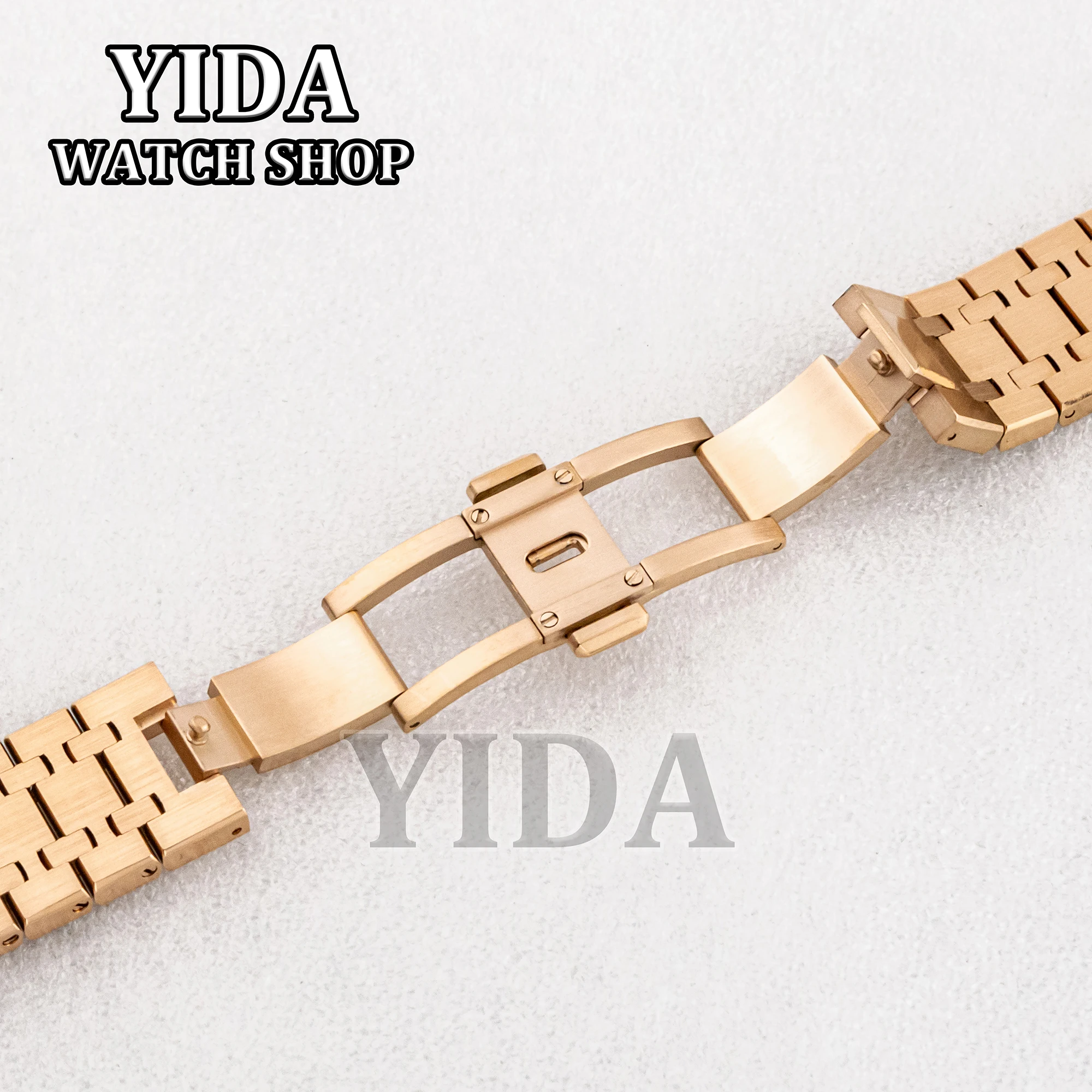 26mm 316l pulseira de relógio de aço inoxidável para pulseira de relógio de carvalho real fivela dobrável pulseira sólida substituições modificadas ferramentas de reparo