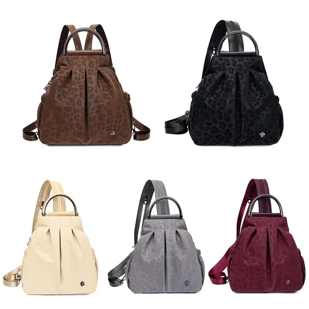 

New Leopard Print Backpack Large Capacity Casual School Bag Multifunctional PU Shoulder Bag Travel