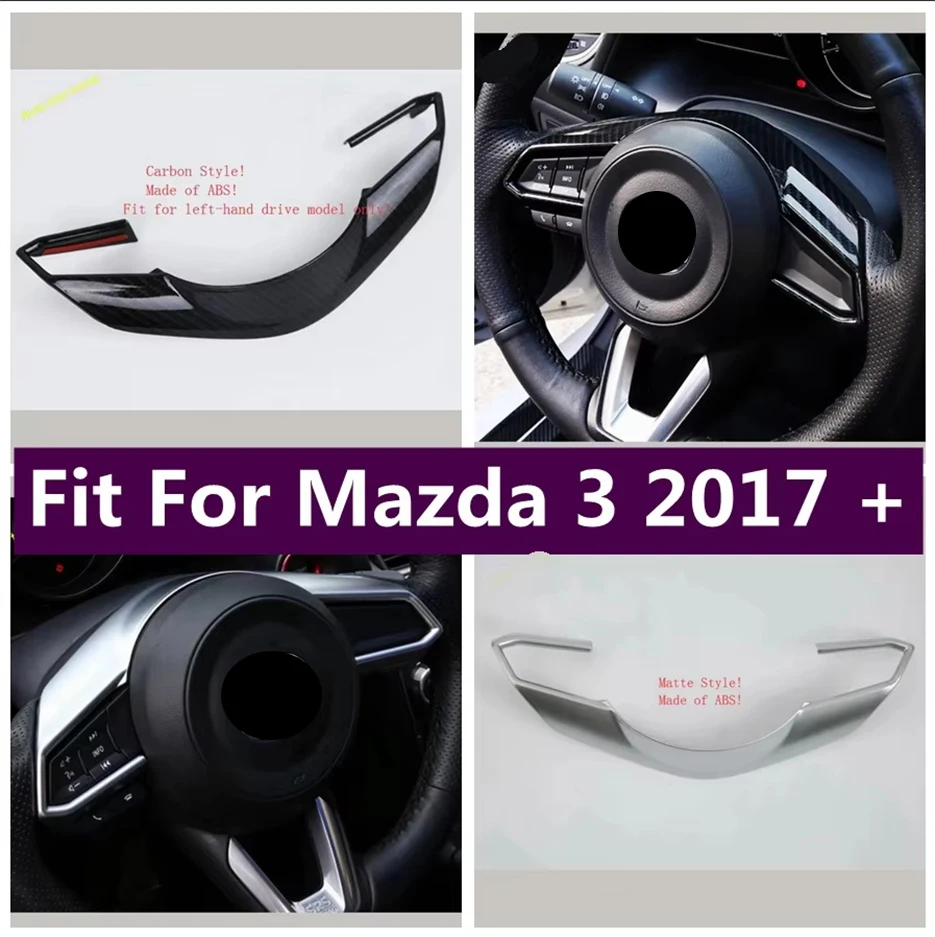 

Car Steering Wheel Button Decoration Frame Cover Trim Fit For Mazda 3 2017 2018 Car Accessories