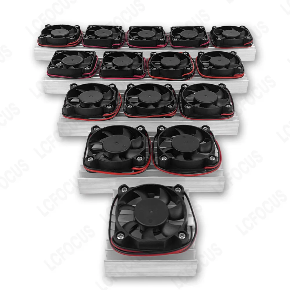Imagem -06 - Dissipador de Refrigeração Lamp Lente Led Radiadores 60 90 120 Graus Lente 45 mm Suporte 5v 12v 24v Fans 10w Chip Cob