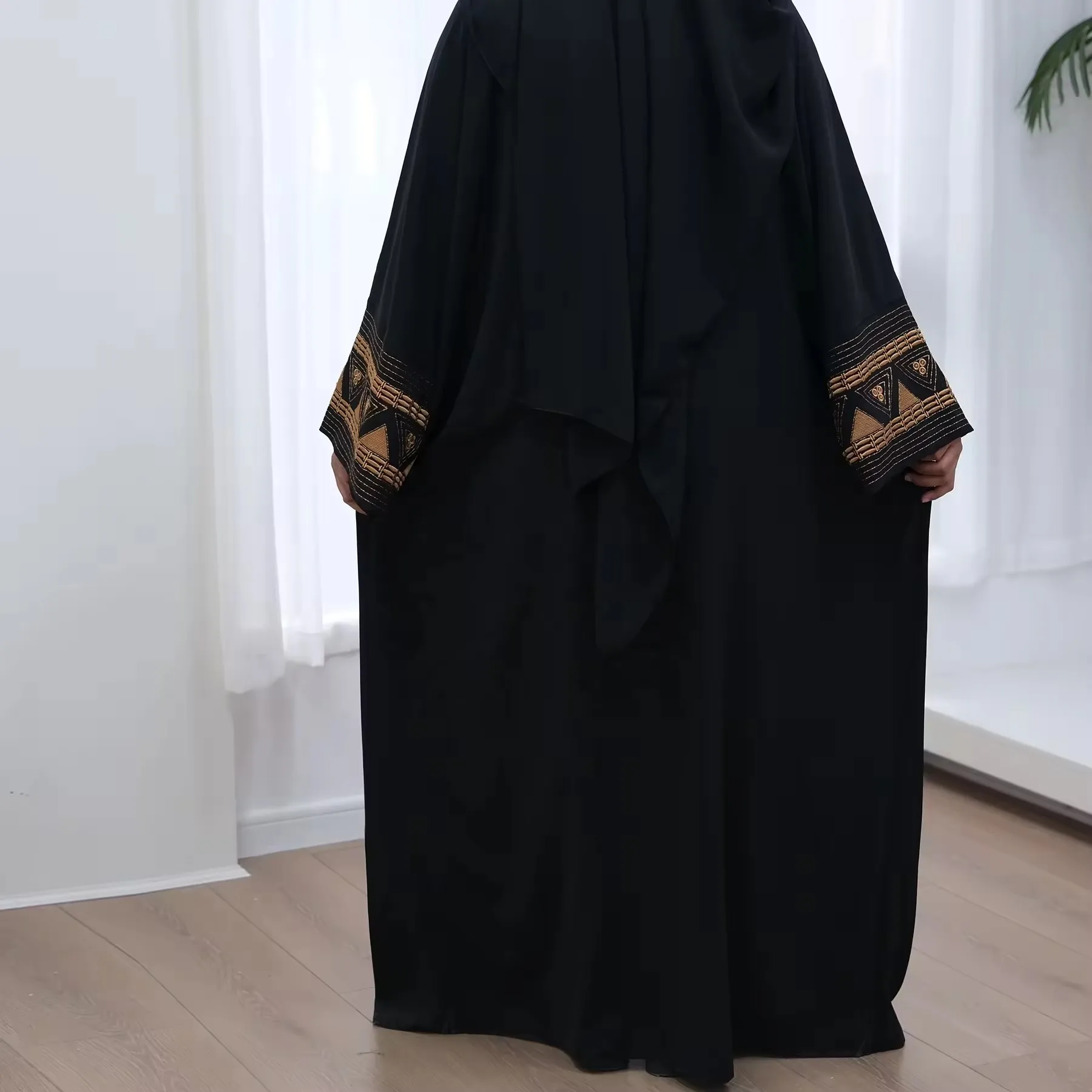 Ethnic style Open Batwing Kimono Abaya Dubai 2024 Islam Muslim Dress Women Kebaya Kaftan Robe Musulmane Caftan Marocain Femme