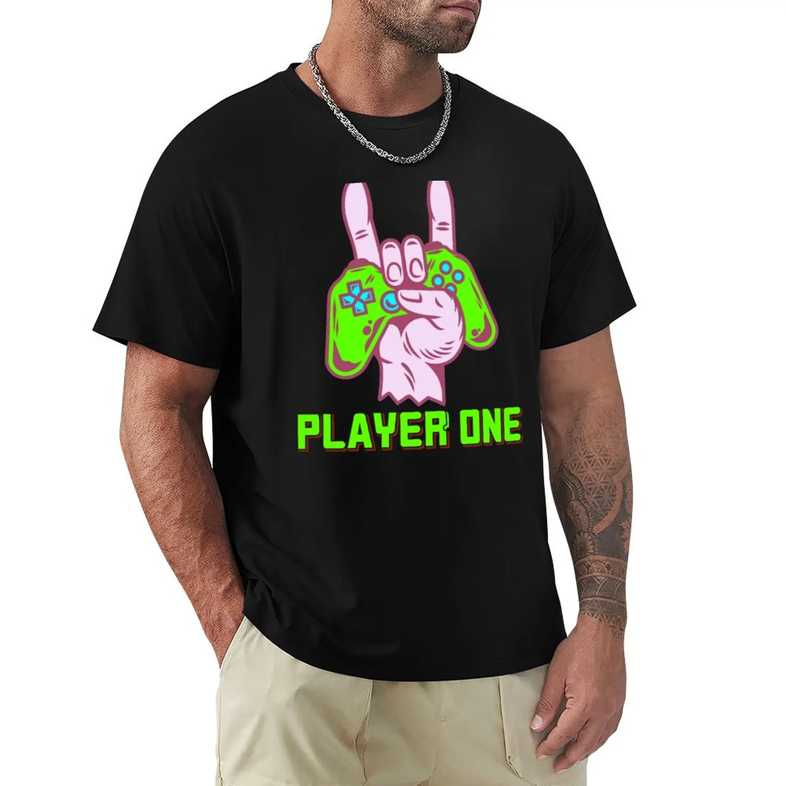 Number one player video games T-shirt for a boy blanks quick drying plain white t shirts men