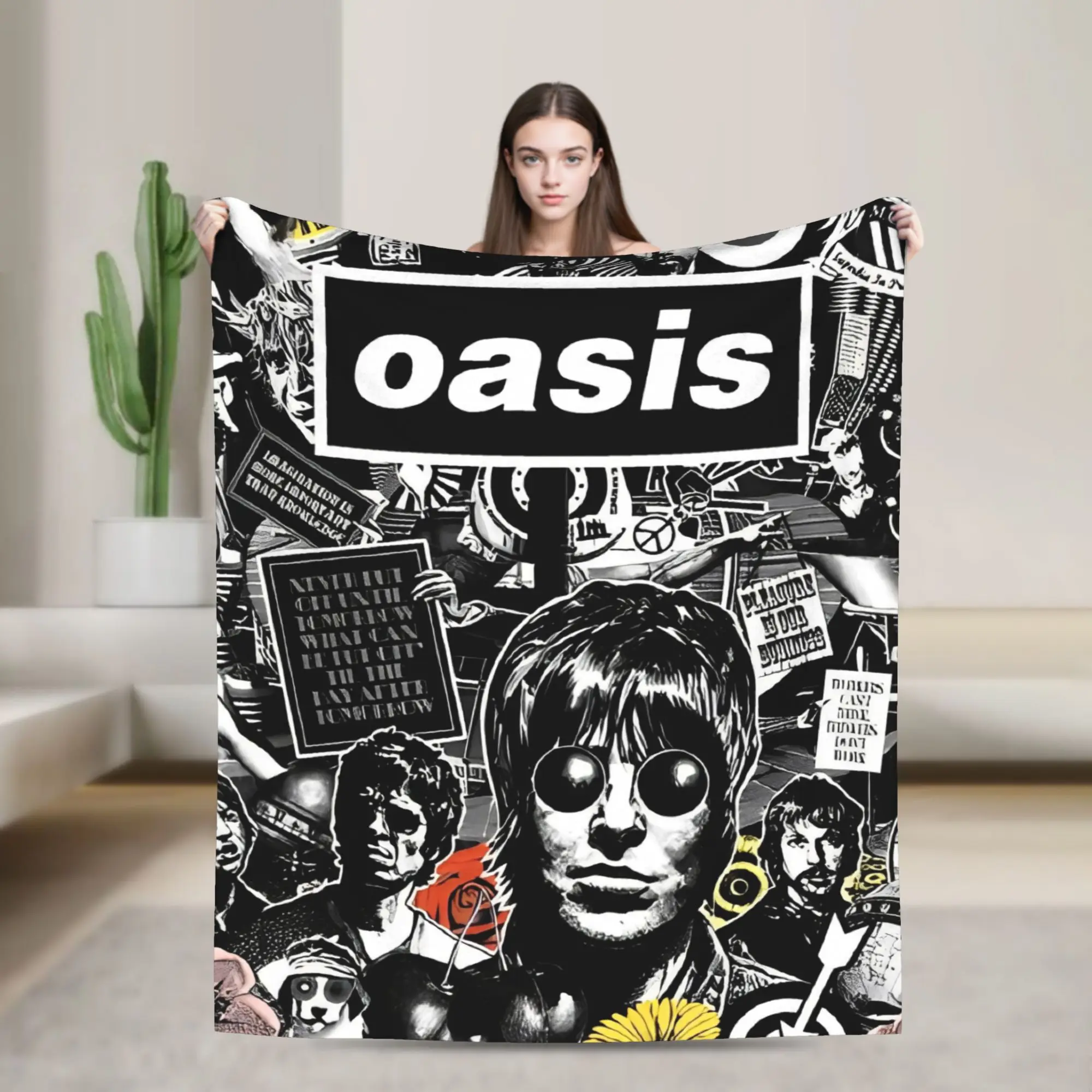 Whats the Story Morning Glory Oasised Blanket Cover Velvet Lightweight Thin Throw Blankets for Bedding Couch Bed Rug