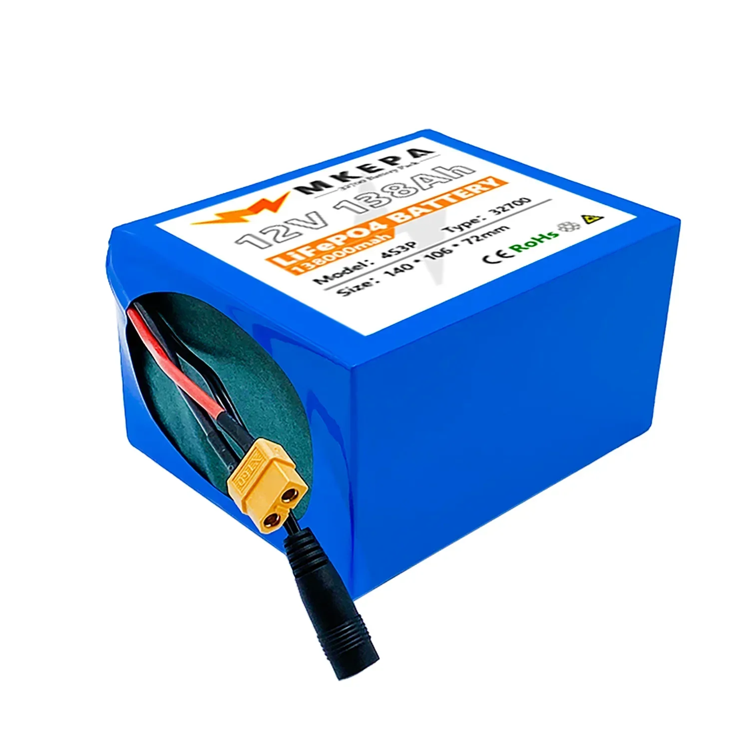 32700 Lifepo4 Battery 12V Battery Pack 138000mAh 4S3P Built-in 40A Balanced BMS for Electric Boat and Uninterrupted Power Supply