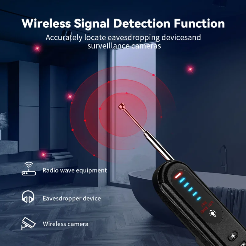 Camera detector Infrared wireless signal scanner anti-positioning professional GPS search detection and siren safety equipment