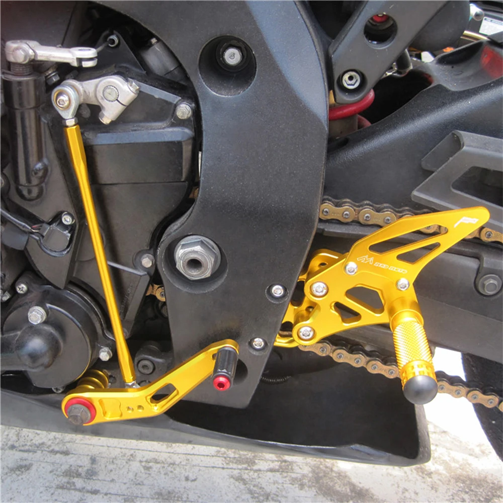 Motorcycle Adjustable Footrest Rearset Rider Foot Pegs For SUZUKI GSX-R600 GSX-R750 CNC Aluminum Alloy Modified Accessproes