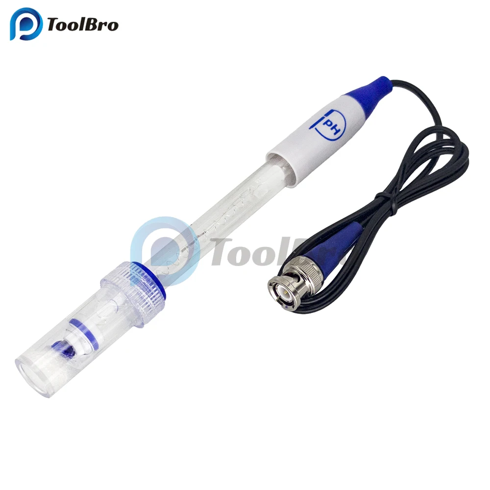 Sonda de Sensor de Eletrodo de ph Conector Bnc Experiência da Indústria Piscina de Laboratório Analisador de Água de Chuva ph Medidor Tester E6501 Fábrica