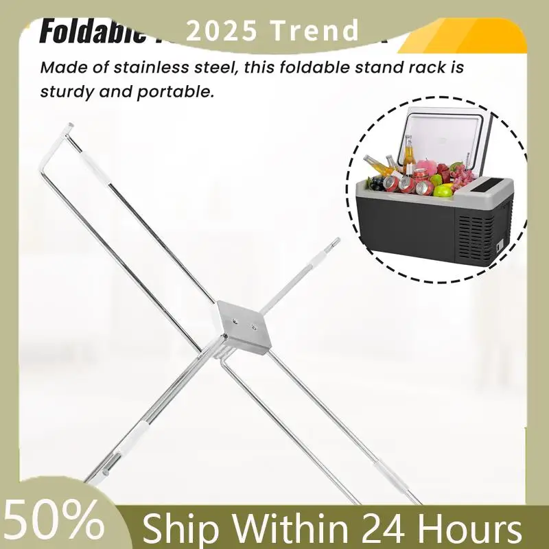 

A35F New Foldable Cooler Stand Stable Foldable Stand Rack For BBQ Household Travel