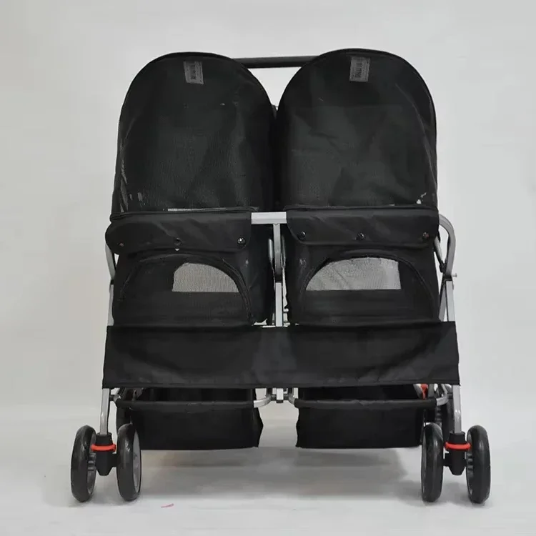 Double Seat Pet Stroller,Hot Sale Double Stroller,Oxford Breathable Twin Pet Supplies for Dogs and Cats,Pets Outing Supplies