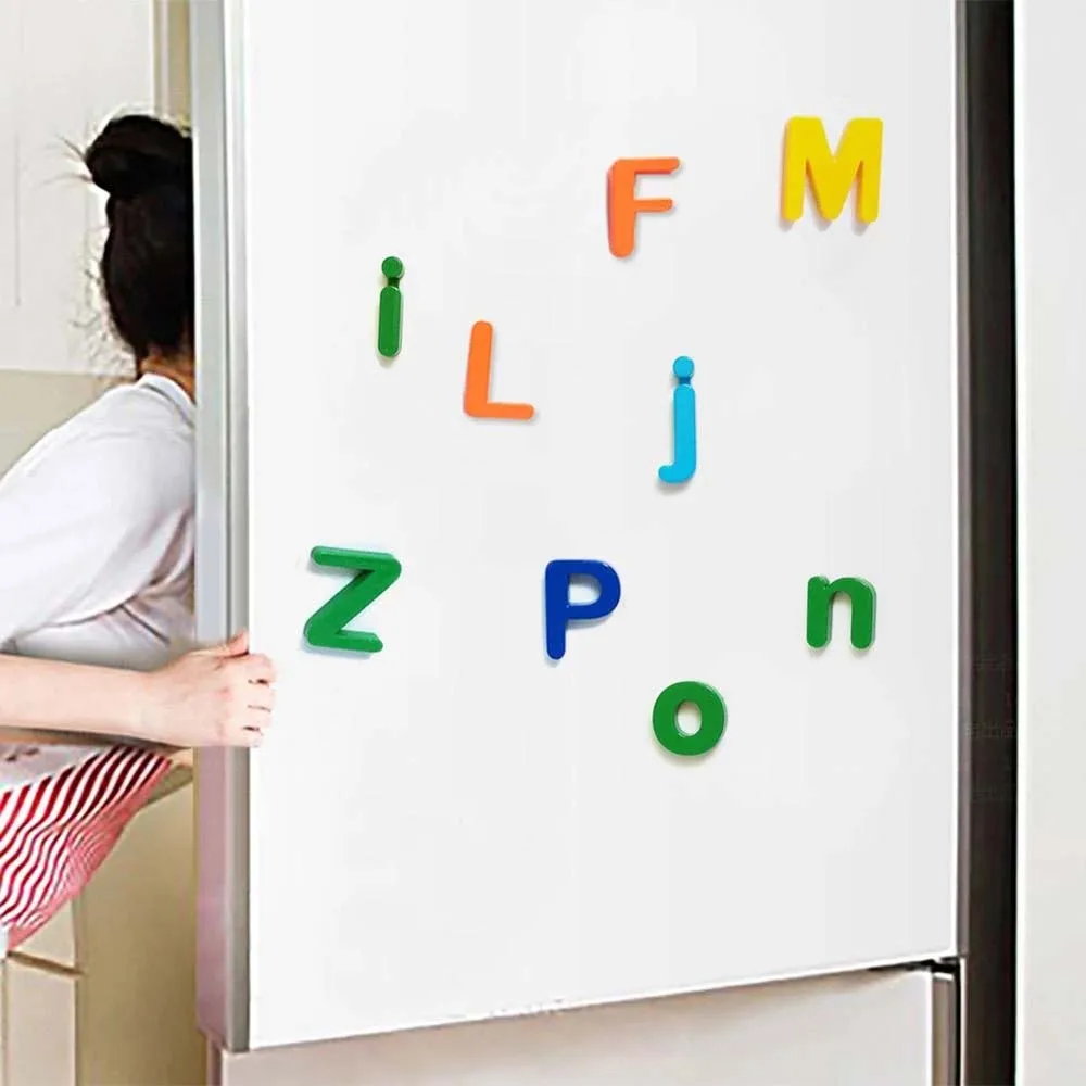 Alphabet Learning  Spelling Counting Magnetic Stickers Plastic Refrigerator Stickers Magnetic Digital Alphabet Letters Stickers