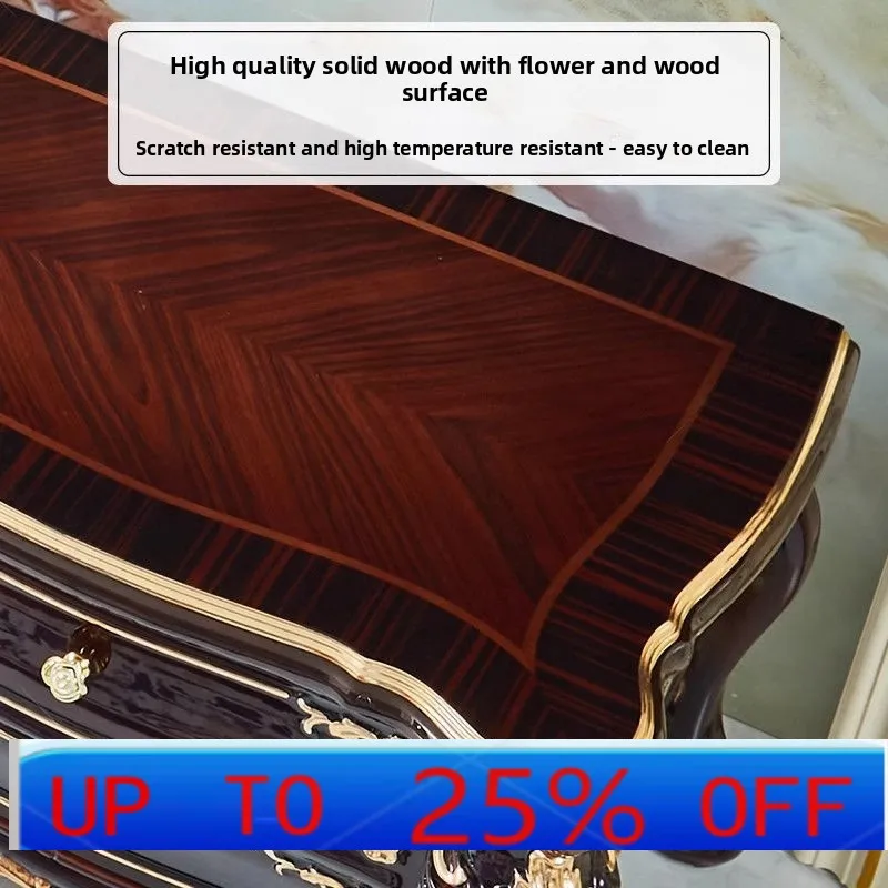 

LMM solid wood carving flower coffee table furniture set living room luxury marble coffee table