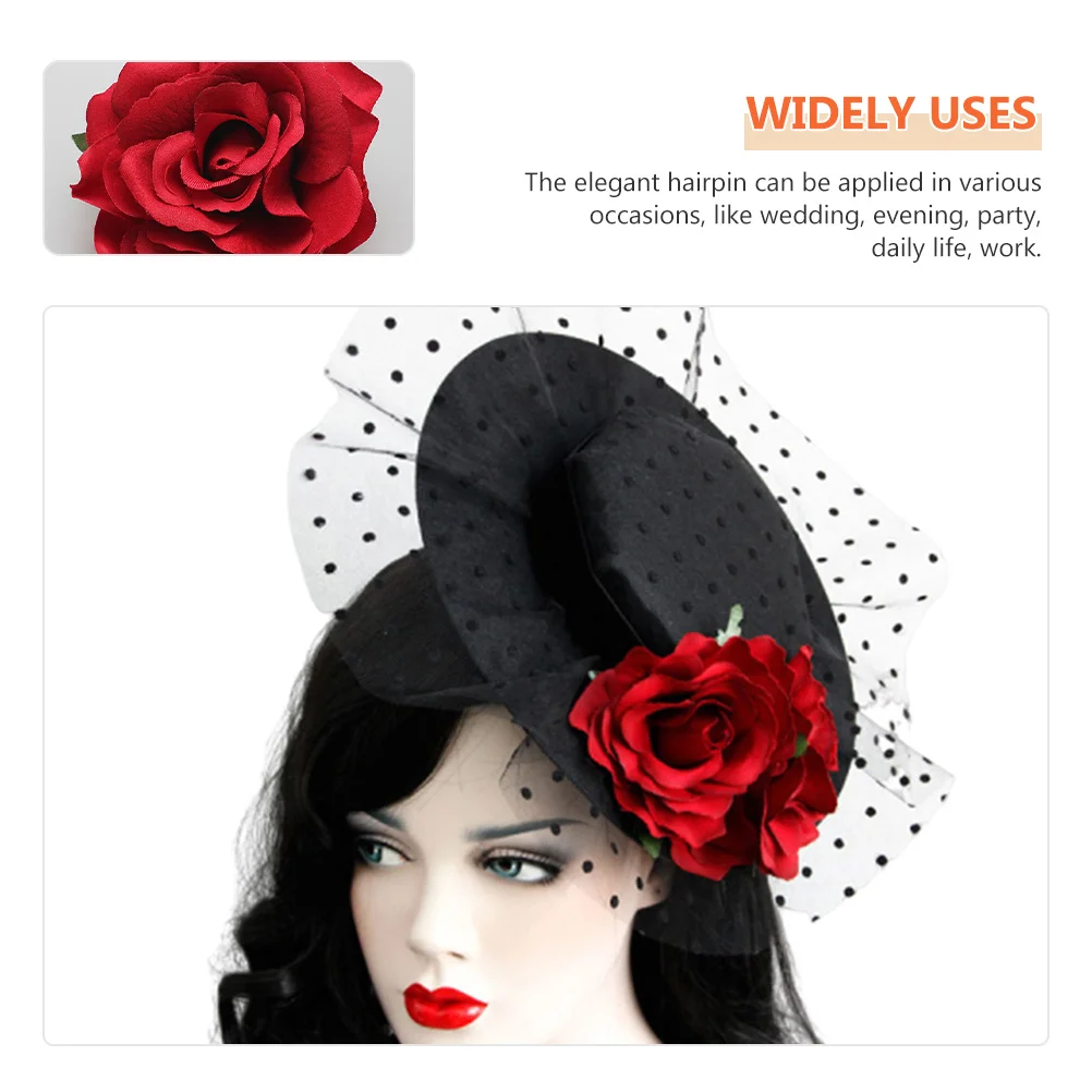 

10 шт., заколки для волос с цветком розы, прочные легкие заколки для волос, элегантные свадебные аксессуары для волос для невесты, заколки с цветами