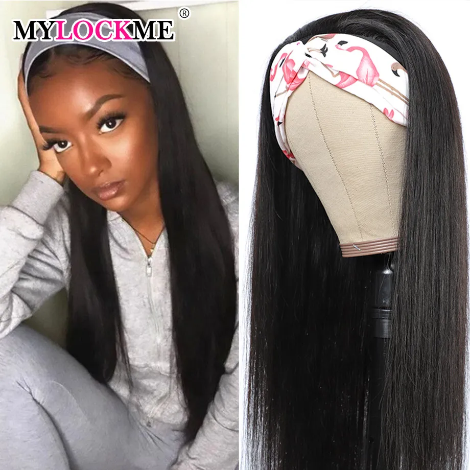 Stirnband Perücke Menschliches Haar Körper Welle Billiger Natürliche Farbe Perücke Für Schwarze Frauen Brasilianische Remy Herbst Maschine Perücke MYLOCKME