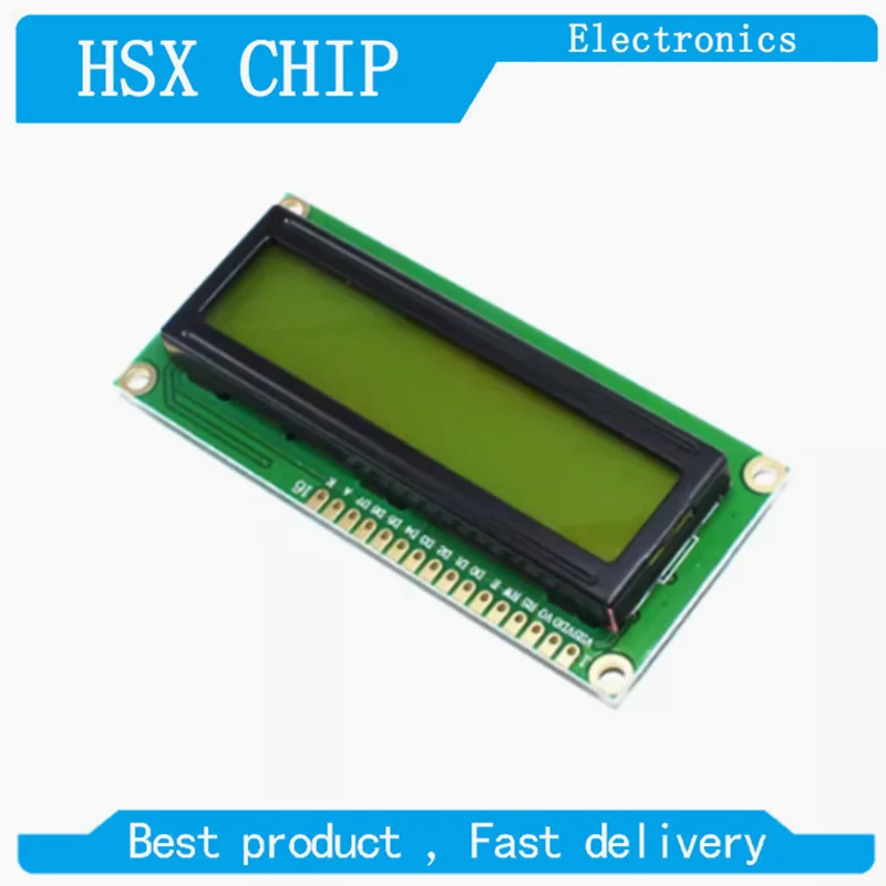 Módulo de interface de display LCD para arduino, tela azul, amarela, verde, caracteres 16x2, PCF8574, IIC, I2C, 5V, 1602, 1602