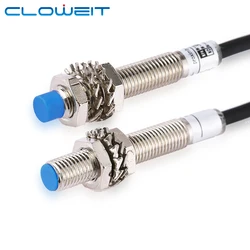 Cloweit IP65 M8 Inductive Sensor 1.5mm 2mm Standard 2-wire 3-wire Proximity Switch LJ8A3 Series for 3d printer 2m Cable length