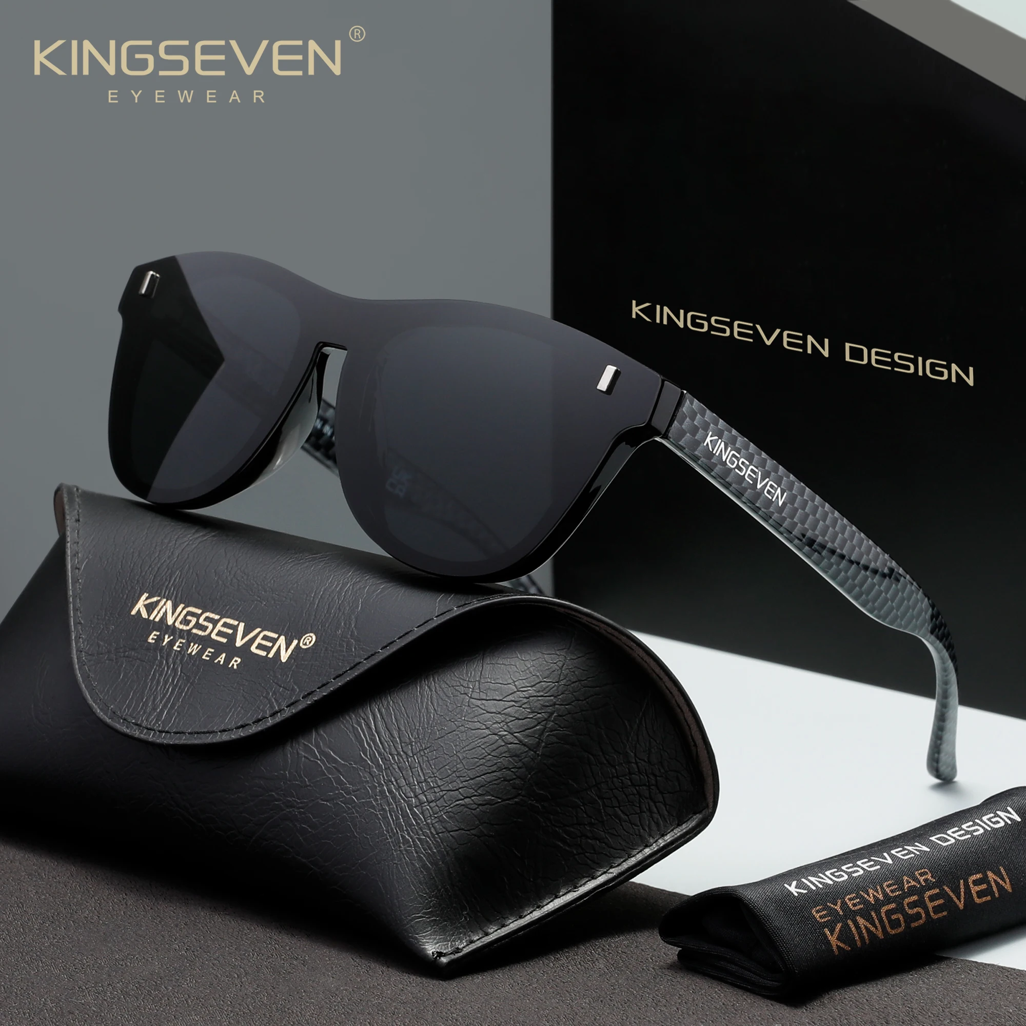 

Солнцезащитные очки KINGSEVEN без оправы, поляризованные, UV400, женские круглые, мужские ретро-очки «кошачий глаз», для активного отдыха, рыбалки, защитные очки