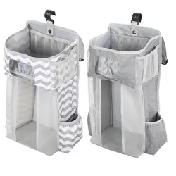 Oxford grill-Sac de rangement pour lit de bébé nouveau-né, sac de rangement pour jouets, poudrier pour couche-culotte