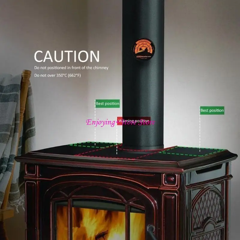 

G6DA Upgraded Heat Powered Fan Quiet Efficient Fireplace Fan for Gas Pellet Log