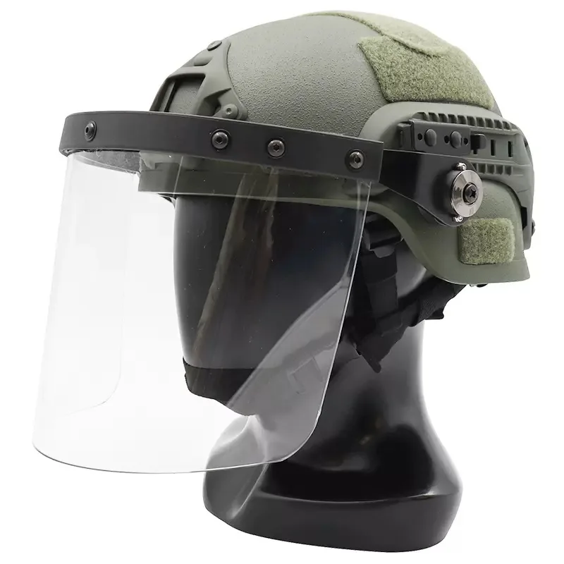 Tactical Flip Up Face Shield Lens Riot Mask Maska ochronna do polowań Paintball FAST MICH Helmet