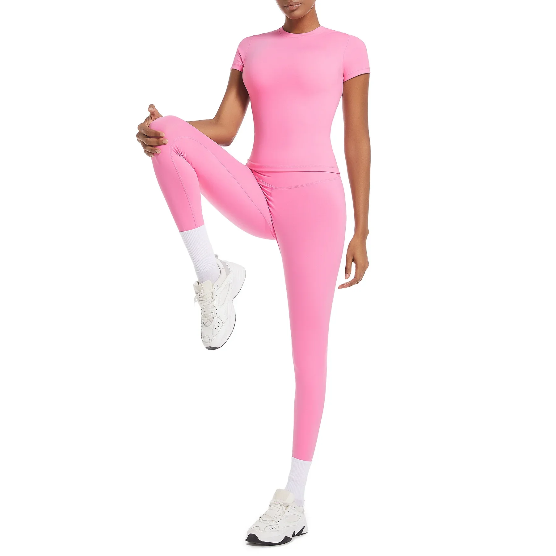 Sporty Leggings Pants Sets Women's Two Pieces Set Sportswear Woman Gym Set Sports Suit Yoga Clothing Suit for Fitness Clothes