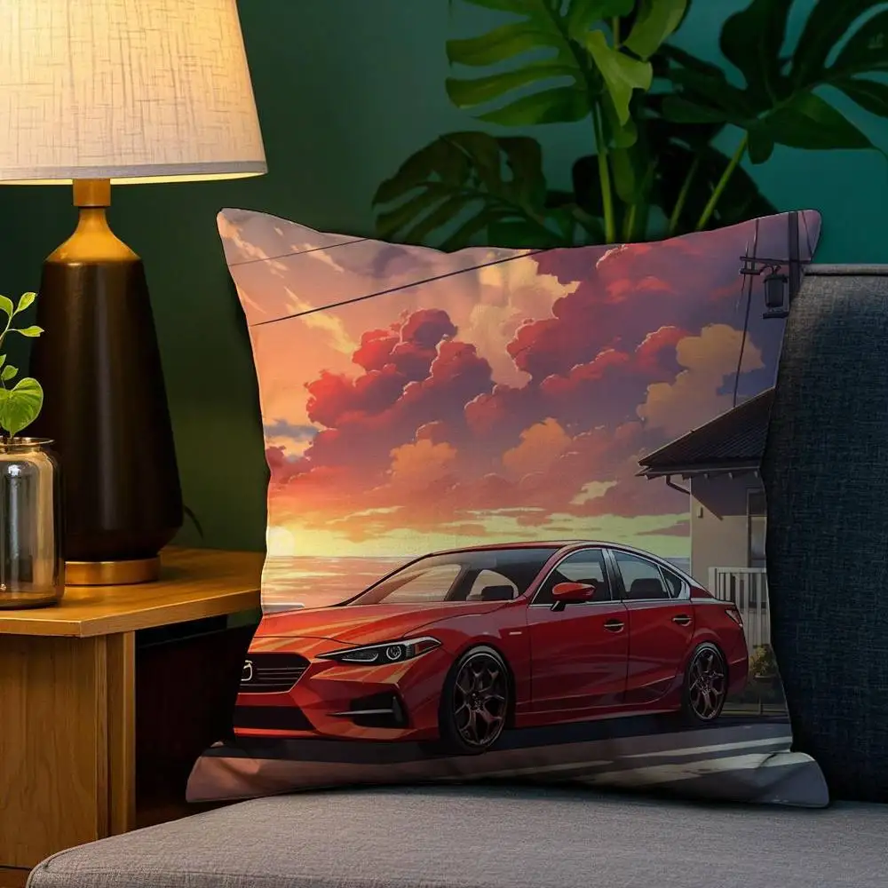 

Классическая автомобильная наволочка, диван, гостиная, спальня, двусторонняя печать, квадратная подушка M-Mazda, наволочка для сна