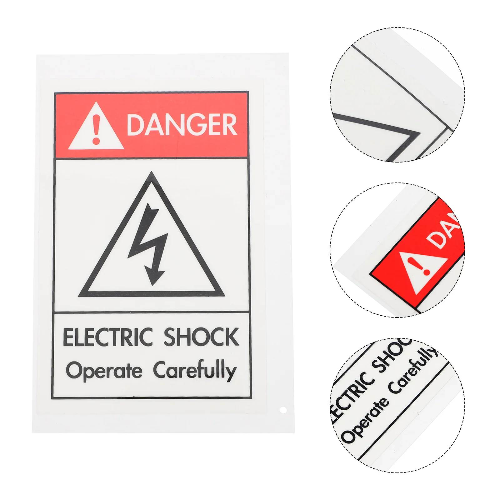 Equipment Electric Shocks Sign Sticker Electric Shocks Caution Label Sticker Electric shock warning hazard warning