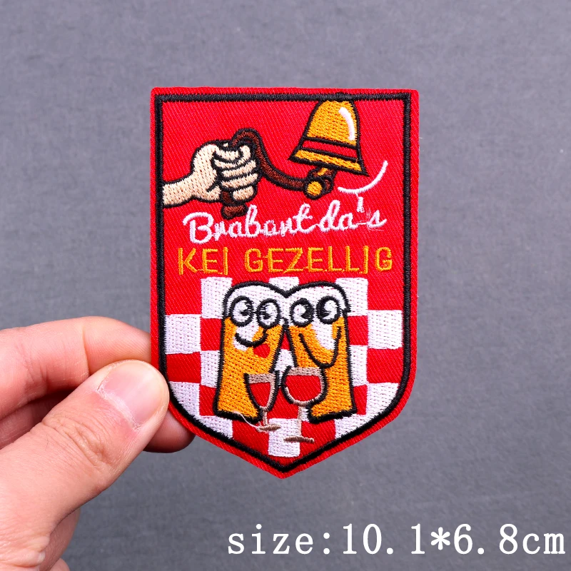 Dutch Brabant Carnaval Patch Iron On Patches For Clothing Thermoadhesive Patches Netherlands Oeteldonk Carnaval Patch Applique