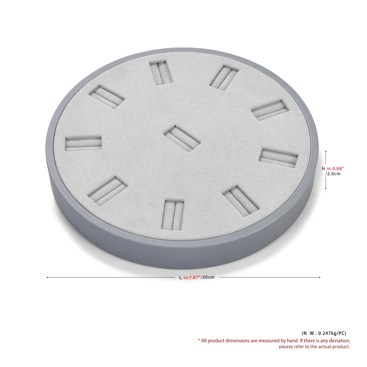 Oirlv Large‑Capacity Ring Tray Round Ring Display Tray Jewelry Display Tray Ring Storage Holiday Gift Portable For Travel