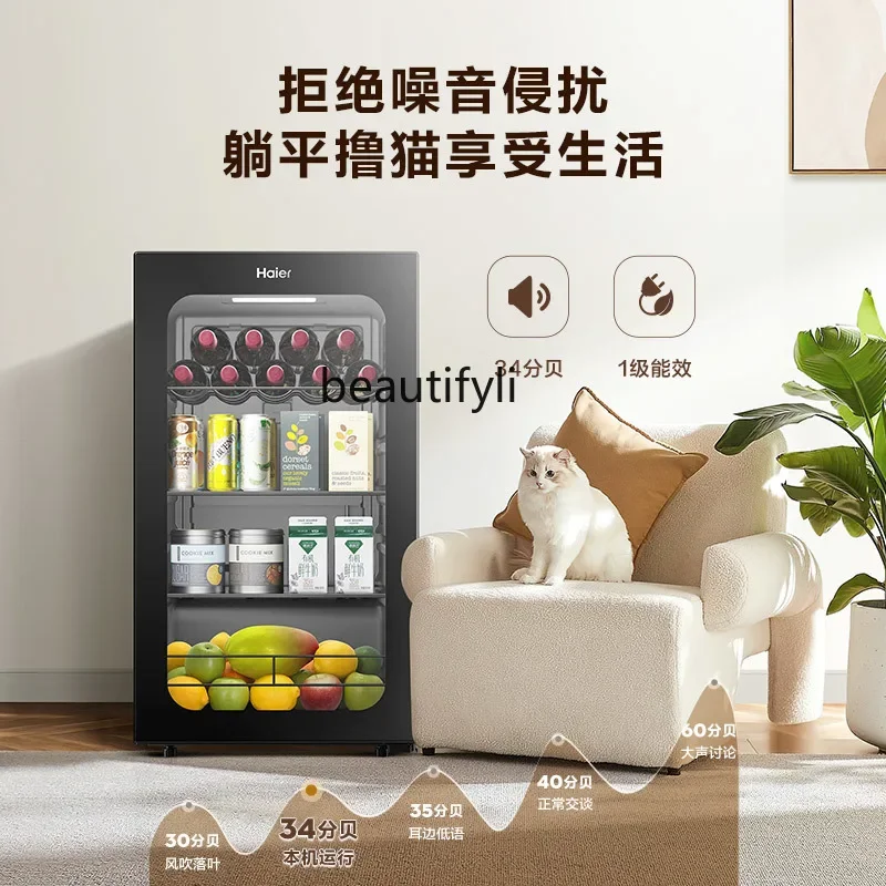 92 liters ice bar household living room beverage cabinet office crisper refrigerated small refrigerator