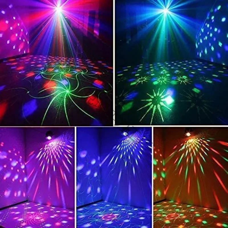 DurableLive Broadcast Background Ktv Flash Light Voice-activated Colorful Rotating Lights Home Decoration Bar Atmosphere Light