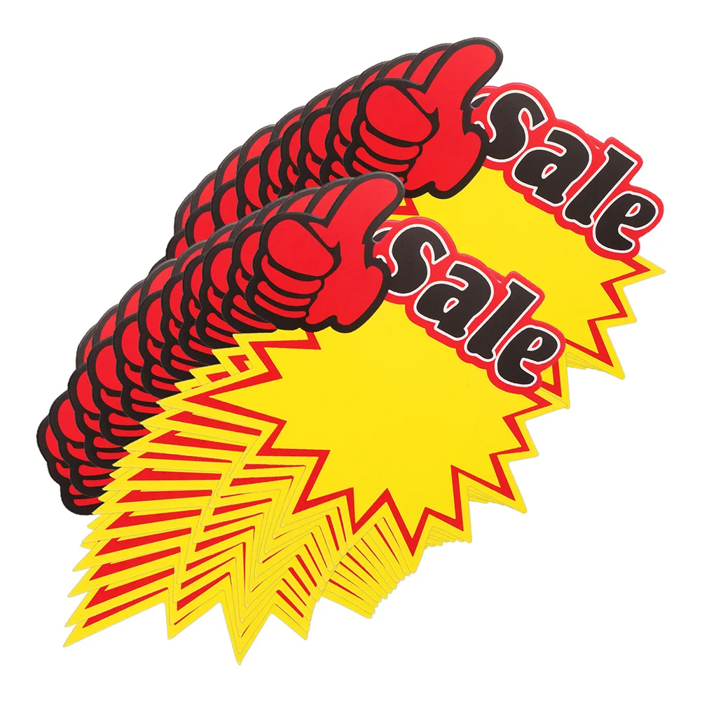 

200pcs Price Tags Blank Sale Signs For Supermarket Retail Store Paper Labels Yellow Fruit Vegetable Pricing Tag Display Commerce