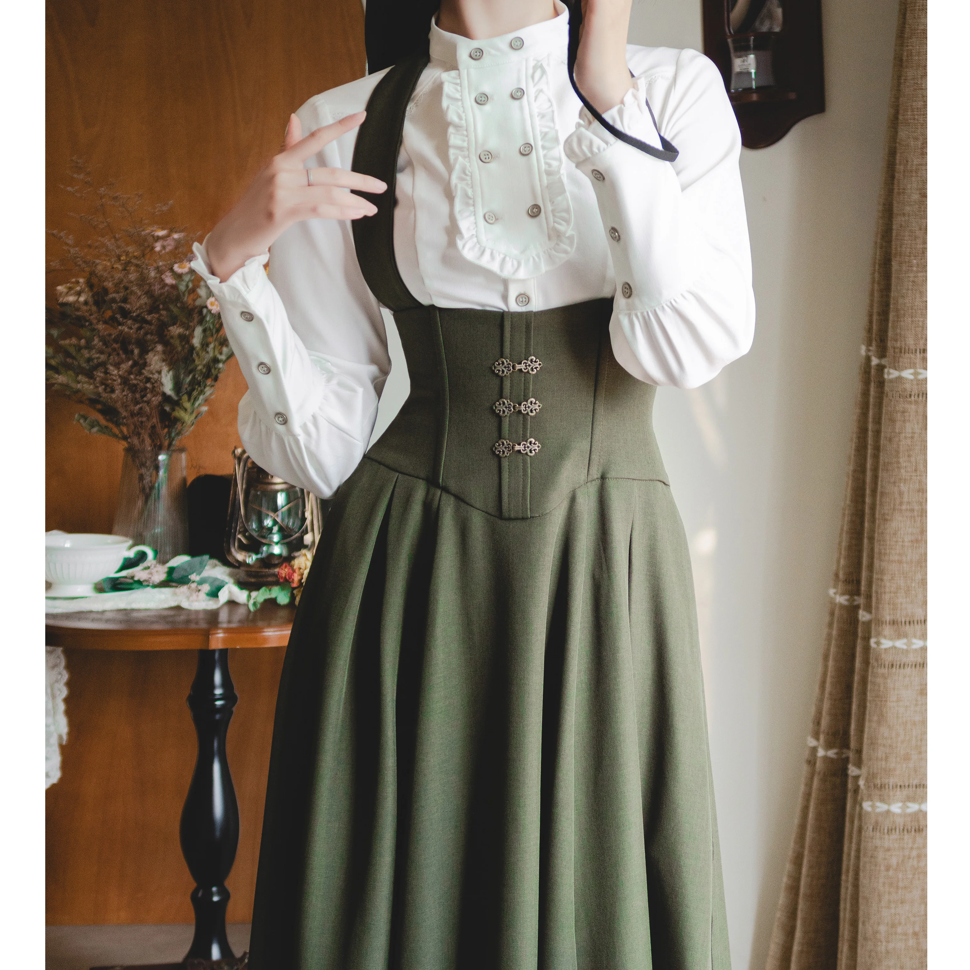 Original rétro élégant CLA chemises blanches printemps automne nouveau 2025 femmes coupe ajustée Lolita chemise cour française chemisiers de base hauts