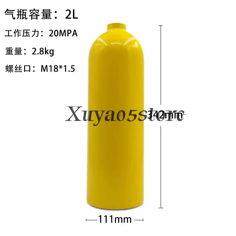 Suitable for 1L, 2L,   Diving Oxygen Tank, High PressureAluminum Alloy Cylinder,