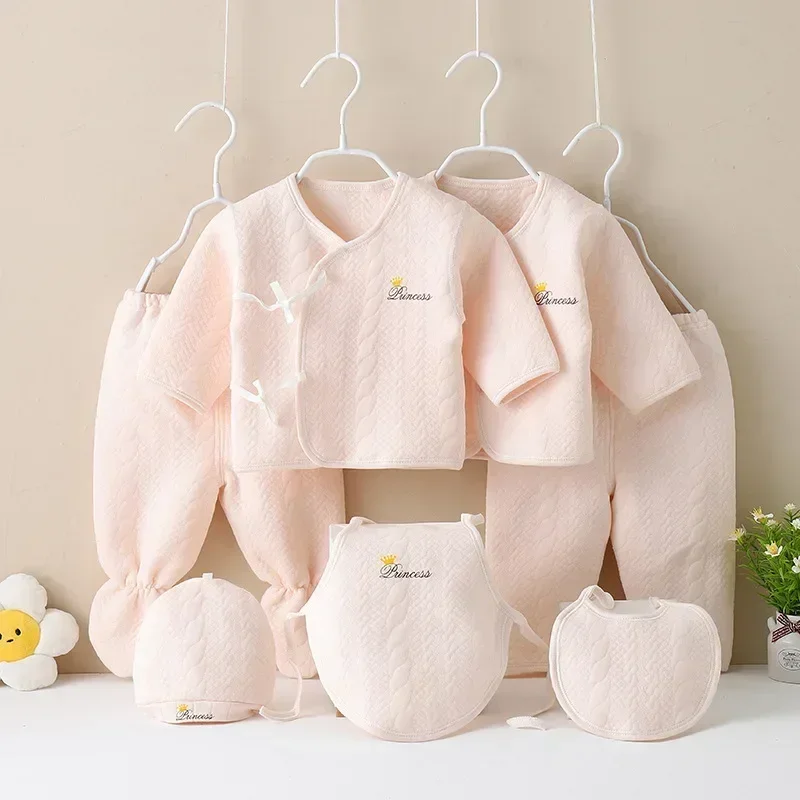 0-2 Month Newborn Clothing Set 7-piece Combination Baby Close Fitting Set 100% Cotton High Quality Hospital Newborn Outfit