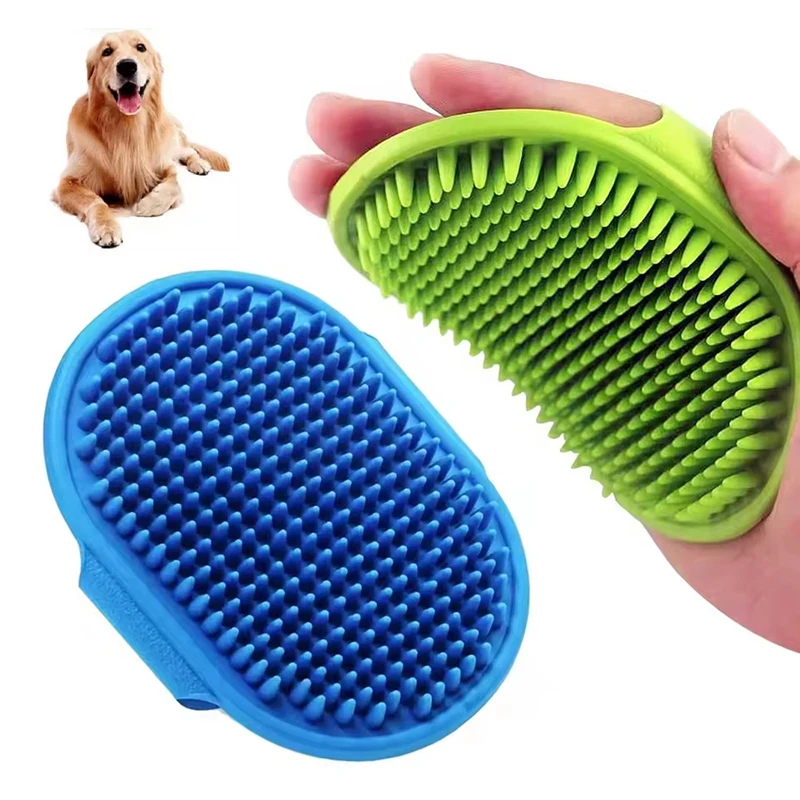 

Soft Rubber Dog Brush Comb Cat Bath Brush Rubber Glove Hair Fur Grooming Massage Brush For Dog Cats Pet Bath Supplies