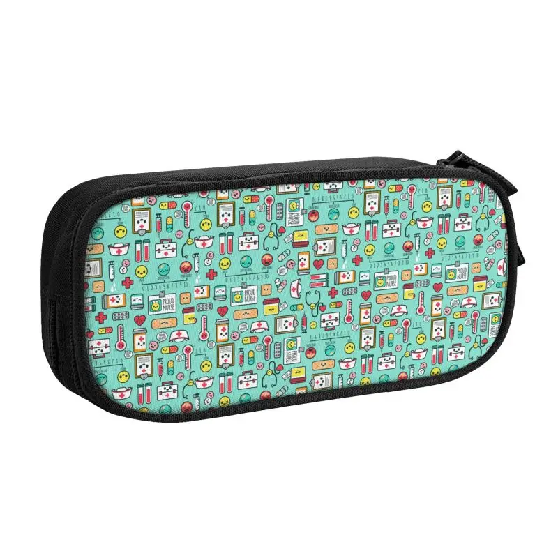 Custom Proud To Be A Nurse School Pencil Cases Girl Boy Large Storage Health Care Nursing Pencil Bag Pouch Students Stationery