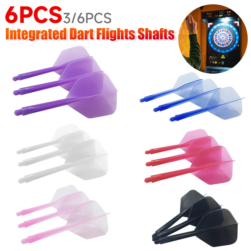 3-6PCS 2BA Integrated Dart Flights Shaft Transparent Plastic Darts Sets Professional Dart Board Indoor Playing Darts Accessories