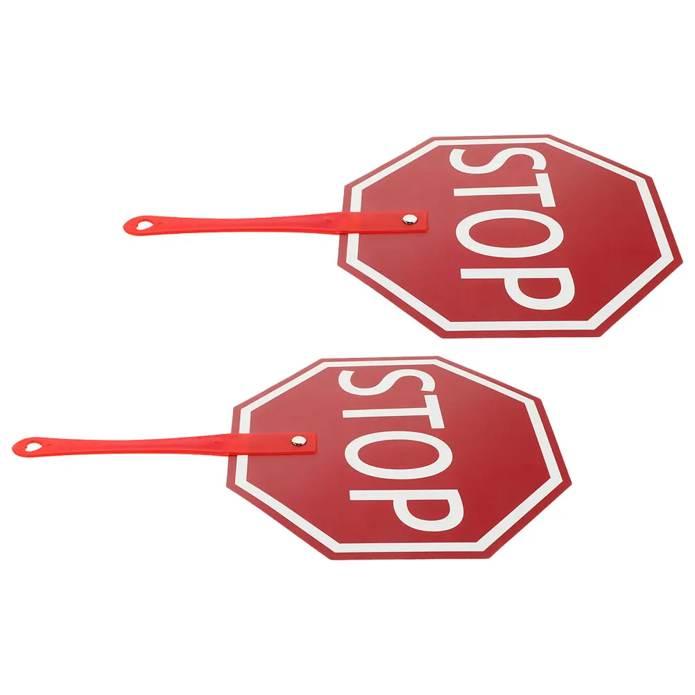 2pcs Teaching Handheld Signs Plastic Stop Board for Classroom Activities Student Teacher Tools Games Lightweight