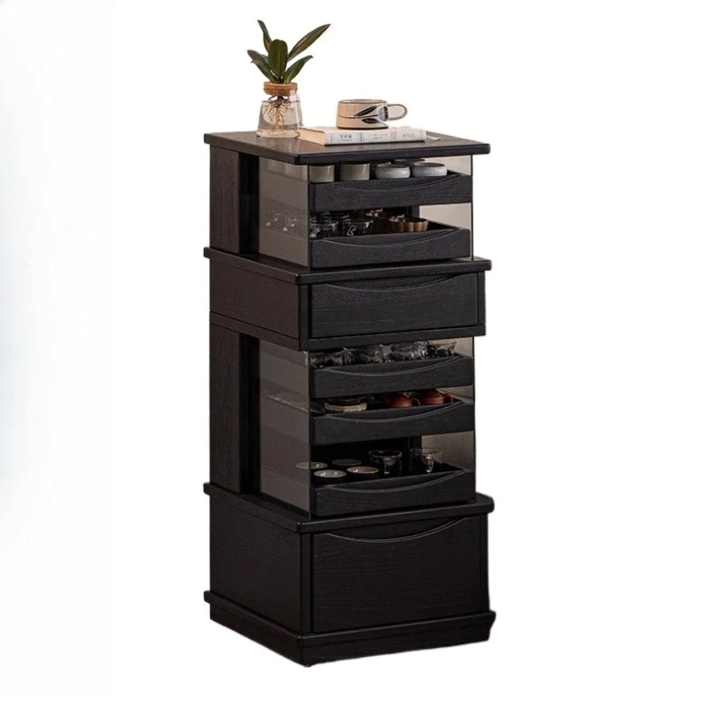 

Fangdao tea cabinet, solid wood tea set, storage cabinet, living room movable side cabinet, tea cabinet