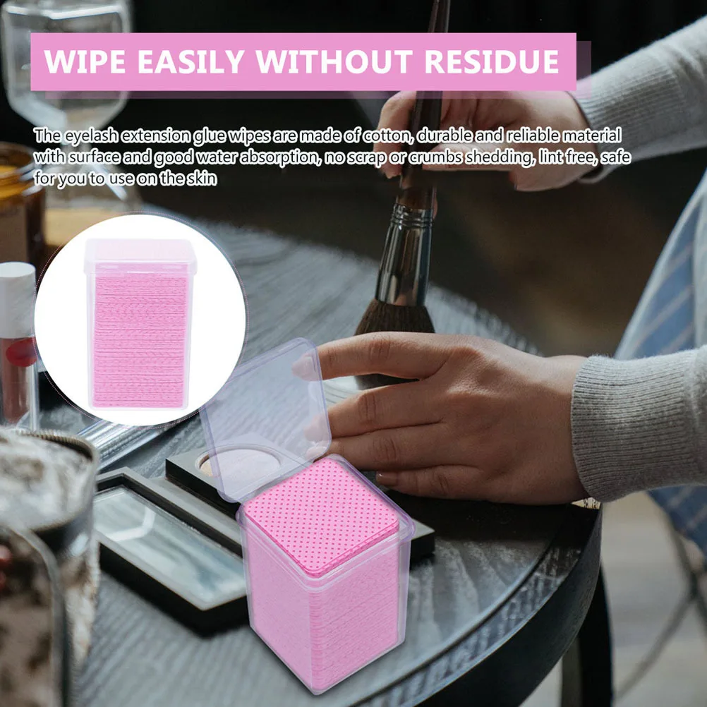 800 قطعة صالون الغراء تنظيف ورقة لوحة قطن أدوات ماكياج الأنظف غير الألياف تساقط مناديل تنظيف وسادة صالون مزيل الصمغ #6