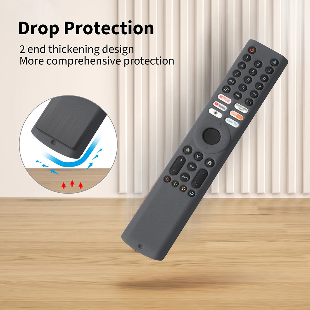 2025 AliExpress Hot Sale dla Xiaomi TV A Pro Silikonowe etui na pilota - najwyższa ochrona i styl — zdjęcie produktu 3