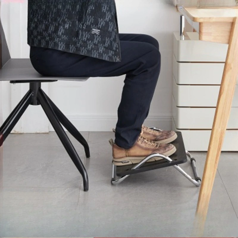 Thickened Adjustable Plastic Footrest Under Desk Ergonomic Office Foot Stool Ottomans Non‑Slip Foot Support for Home Relax