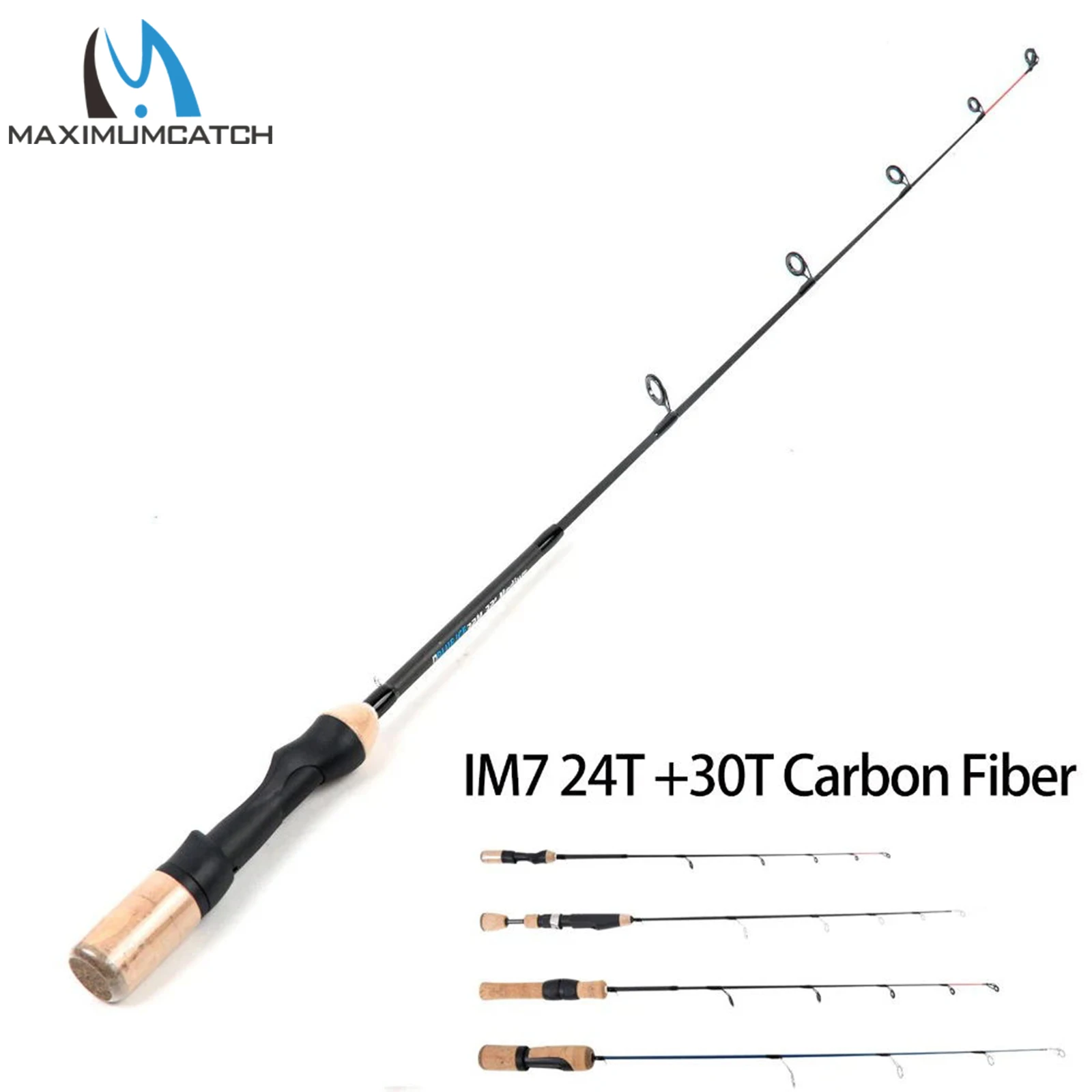 Maximuncatch 64/69/72/82cm Lightweight Ice Fishing Rod IM7 Carbon Fiber Winter Fishing Pole