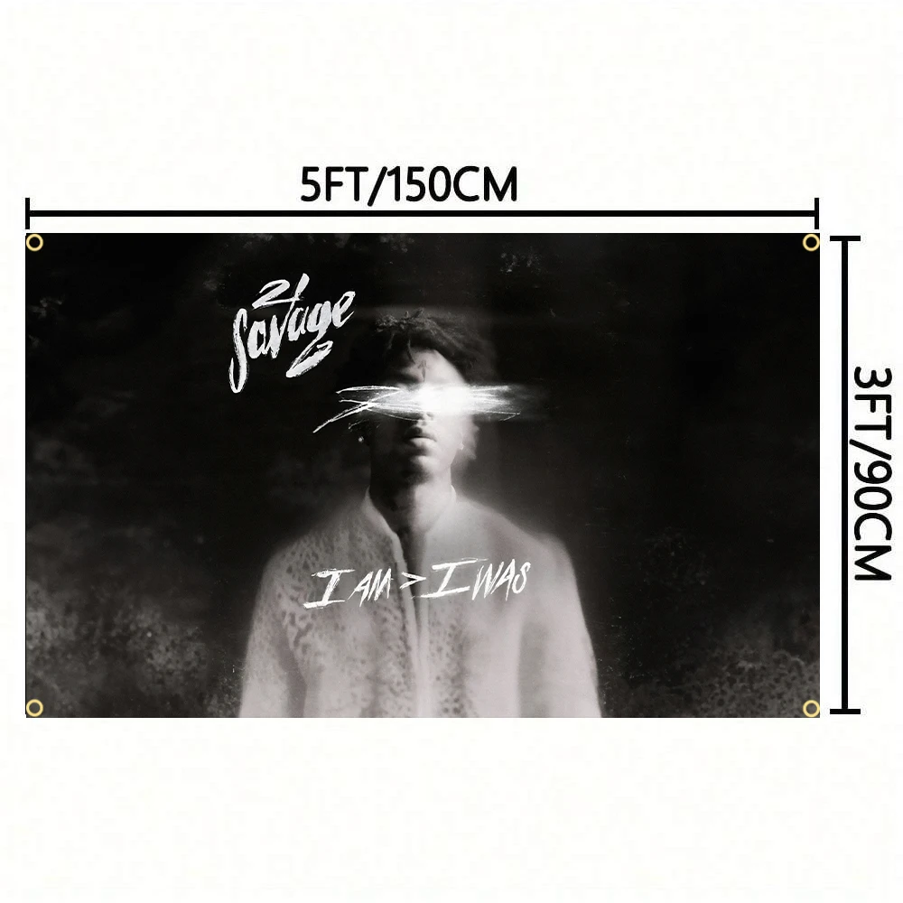 3x5ft 2x3ft الهيب هوب 21 العلم المتوحش أنا > كنت اختراق مزدوج الموسيقى الكلاسيكية ديكور غرفة نوم جدار معلق العلم ديكور الغرفة #2
